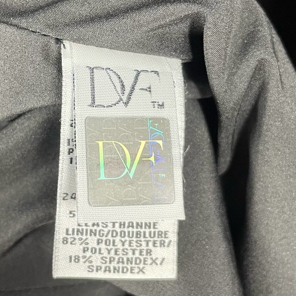 SOLD-Diane von Furstenberg DVF Amanda Dress Geometric Mini Metallic Jacquard - Picture 9 of 10